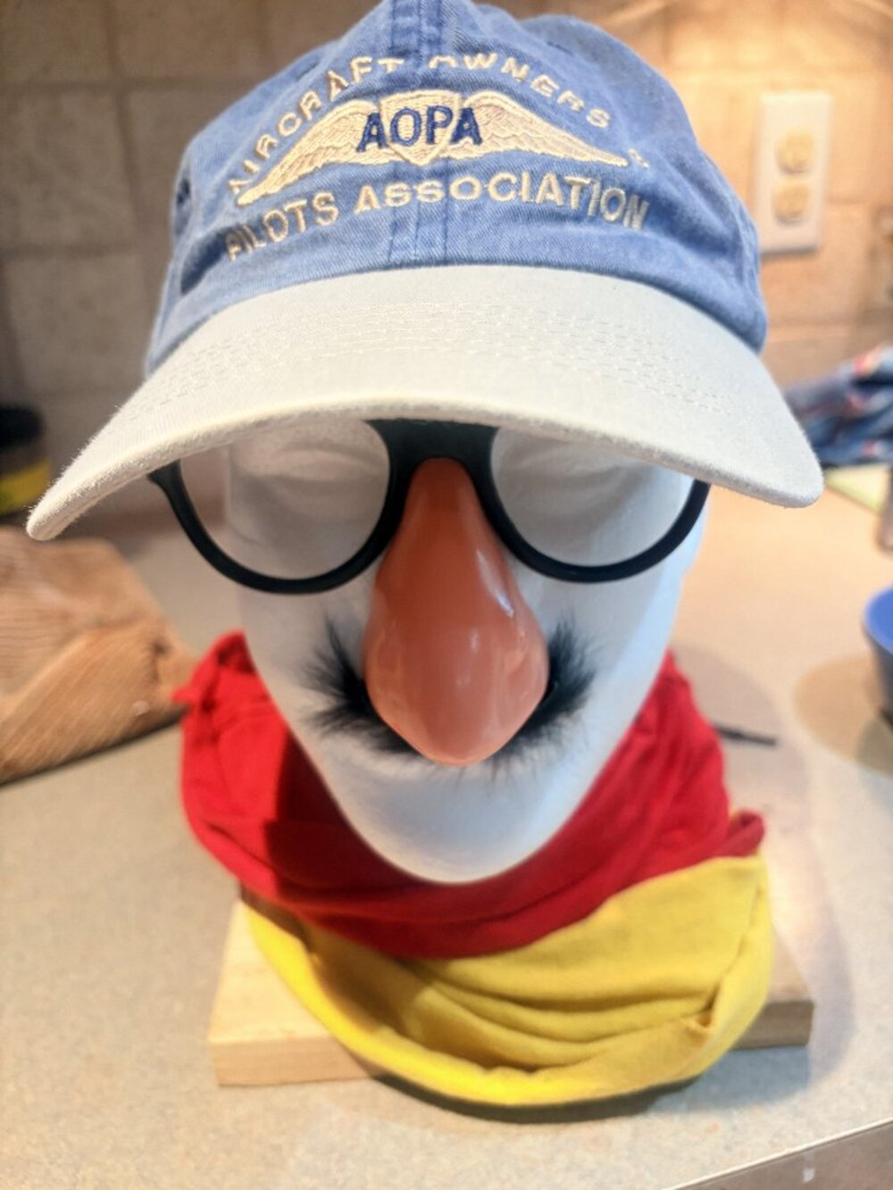 AOPA - AIRCRAFT OWNERS & PILOTS ASSOCIATION DENIM AND GOLD UNSTRUCTURED CAP